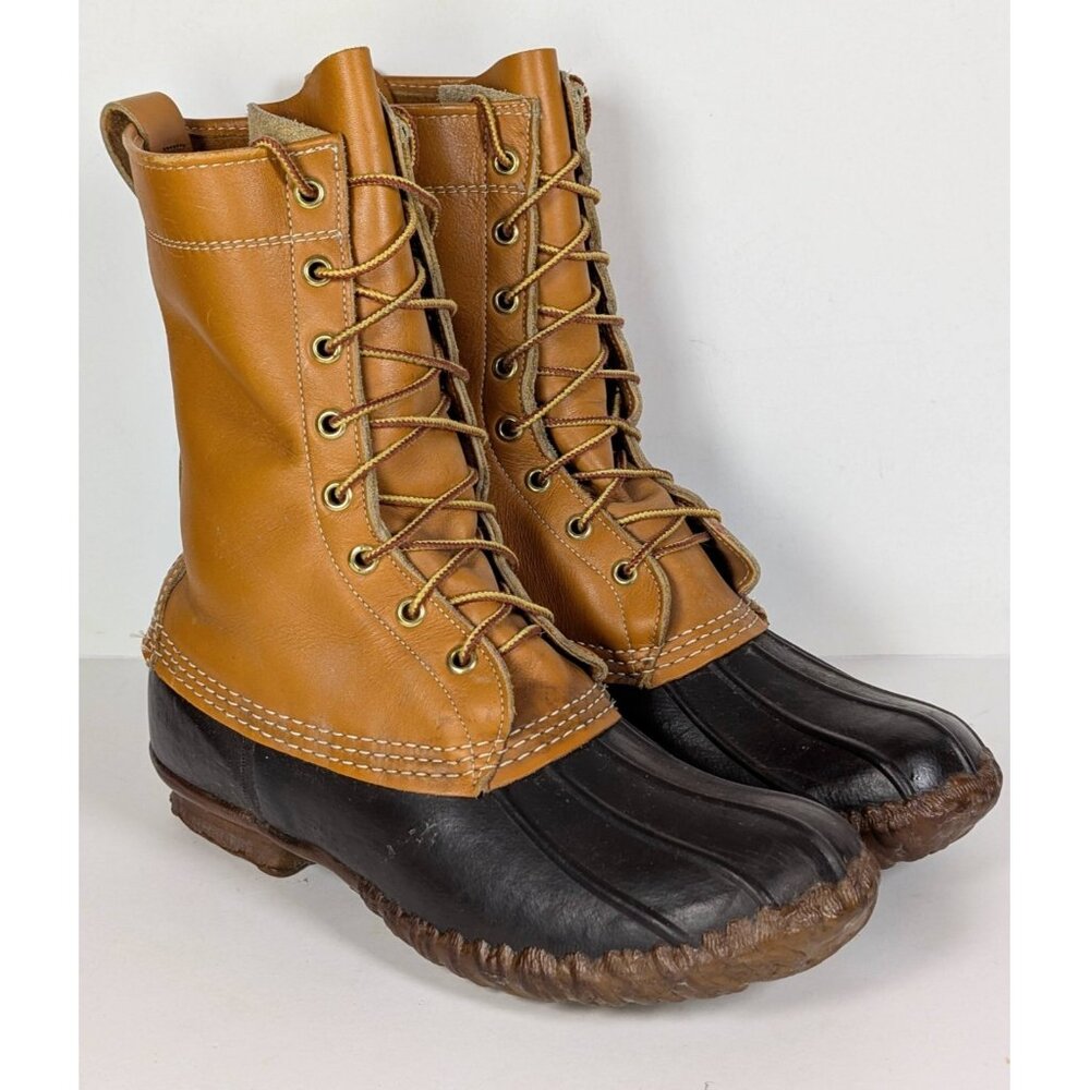 LL Bean Maine Hunting Shoe Boots Vintage Womens Size 8 Winter Snow Duck VTG Lace